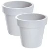 WellHome Pack 2 Macetas Plástico LOFLY Blanco - 29,3x29,3x27,1 Cm