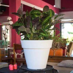 WellHome Macetero Polietileno Por Rotomoldeo Blanco 35x30 Cm -Intemperie Jardinería Tienda b9f4e08aabffb8b4