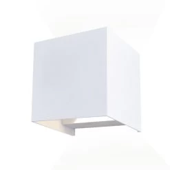 Aplique LED De Exterior Leva 2 Luces Neutra Cuadrado Blanco IP54 Wonderlamp