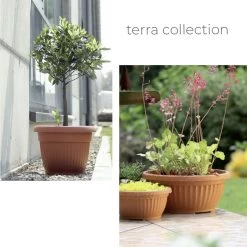 Prosperplast Maceta TERRA 3L 200x200x155 Antracita -Intemperie Jardinería Tienda cc7ec6934098d503