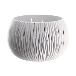 Prosperplast Maceta BOWL SANDY Plástico CON Depósito Blanco13,6x18x18 Cms