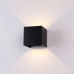 Aplique Para Exterior Cubo LED 2x6W 4000K Negro IP54 9 Aplique Para Exterior Cubo LED 2x6W 4000K Negro IP54 -Intemperie Jardinería Tienda d13f93158e0132b8