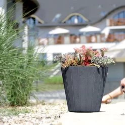 Prosperplast Maceta WOO12L 299x299x281 Marrón -Intemperie Jardinería Tienda d56292161d29ef02