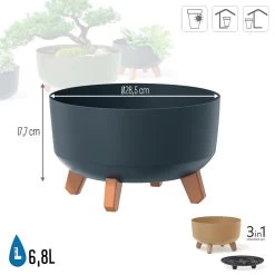 Prosperplast Macetero Antracita GRACIA 28,5 X28,5 X17,7 Cm 6,8 L -Intemperie Jardinería Tienda dc6c5a1b57e014f9