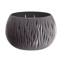 Prosperplast Maceta BOWL SANDY Plástico CON Depósito Antracita16,1x23,8x23,8 Cms