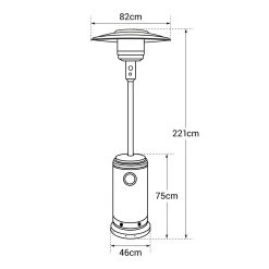 Estufa De Gas Oslo Para Exterior - Acero Inox + Funda -Intemperie Jardinería Tienda dc984f9654db3f7b