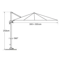 Paraguas Molokai Cuadrado 3x3m Negro + Funda 9 Paraguas Molokai Cuadrado 3x3m Negro + Funda -Intemperie Jardinería Tienda e1fda53294e94d75