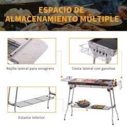 Barbacoa De Carbón Outsunny 846-028 11 Barbacoa De Carbón Outsunny 846-028 -Intemperie Jardinería Tienda e54631ea5e3358a1