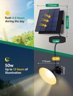Aigostar Luz Solar Exterior 50w 500lm Aplique Con Mando A Distancia Ip65 10 Aigostar Luz Solar Exterior 50w 500lm Aplique Con Mando A Distancia Ip65 -Intemperie Jardinería Tienda e62cb76e1f03ddc6