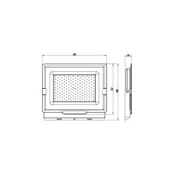 PADLIGHT3 POWER, Proyector LED SMD 150W IP65, Negro 6500K -Intemperie Jardinería Tienda eb4e4db4122c9c5d