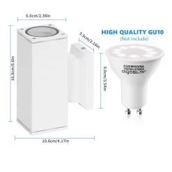 Aigostar Aplique Pared Exterior, GU10 Antracita Aluminio, IP65, Blanco 10 Aigostar Aplique Pared Exterior, GU10 Antracita Aluminio, IP65, Blanco -Intemperie Jardinería Tienda f63b4b9ebb5407fd