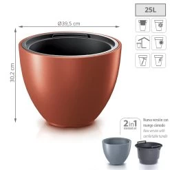 Prosperplast Maceta HEOS 25LCon Depósito 395x395x302 Cobre -Intemperie Jardinería Tienda faec9d4b1887bc9e